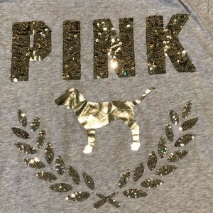 Pink Victoria’s Secret Shirt Sequin Gold VS XS Top